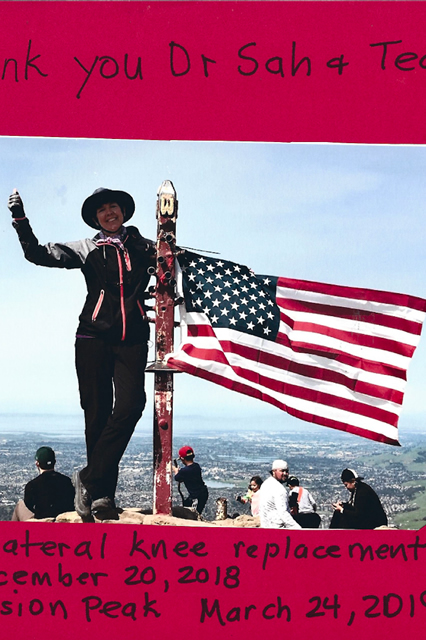 Top of Mission Peak, 3 months after double knee replacement