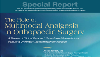 Dr. Sah writes about Multimodal Pain Management in Orthopedics